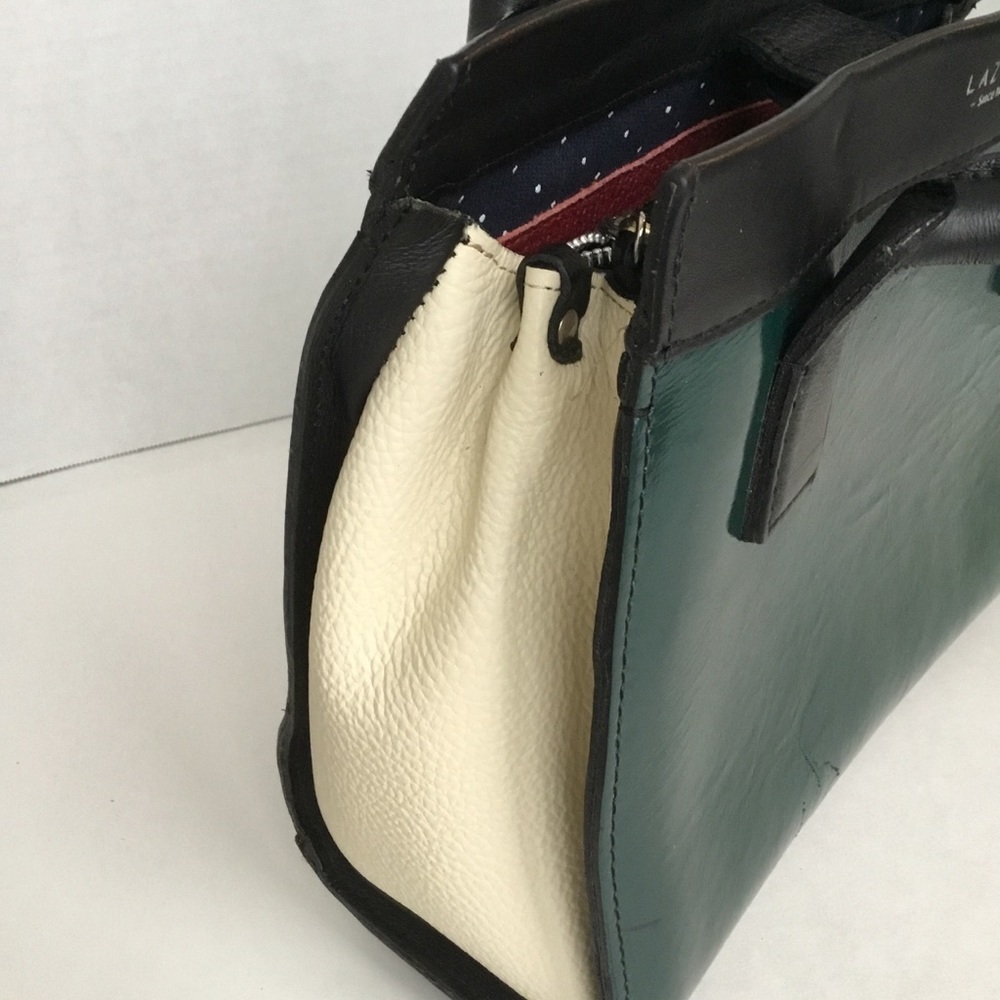 Lazaro Leather bag in Green, Black & Cream